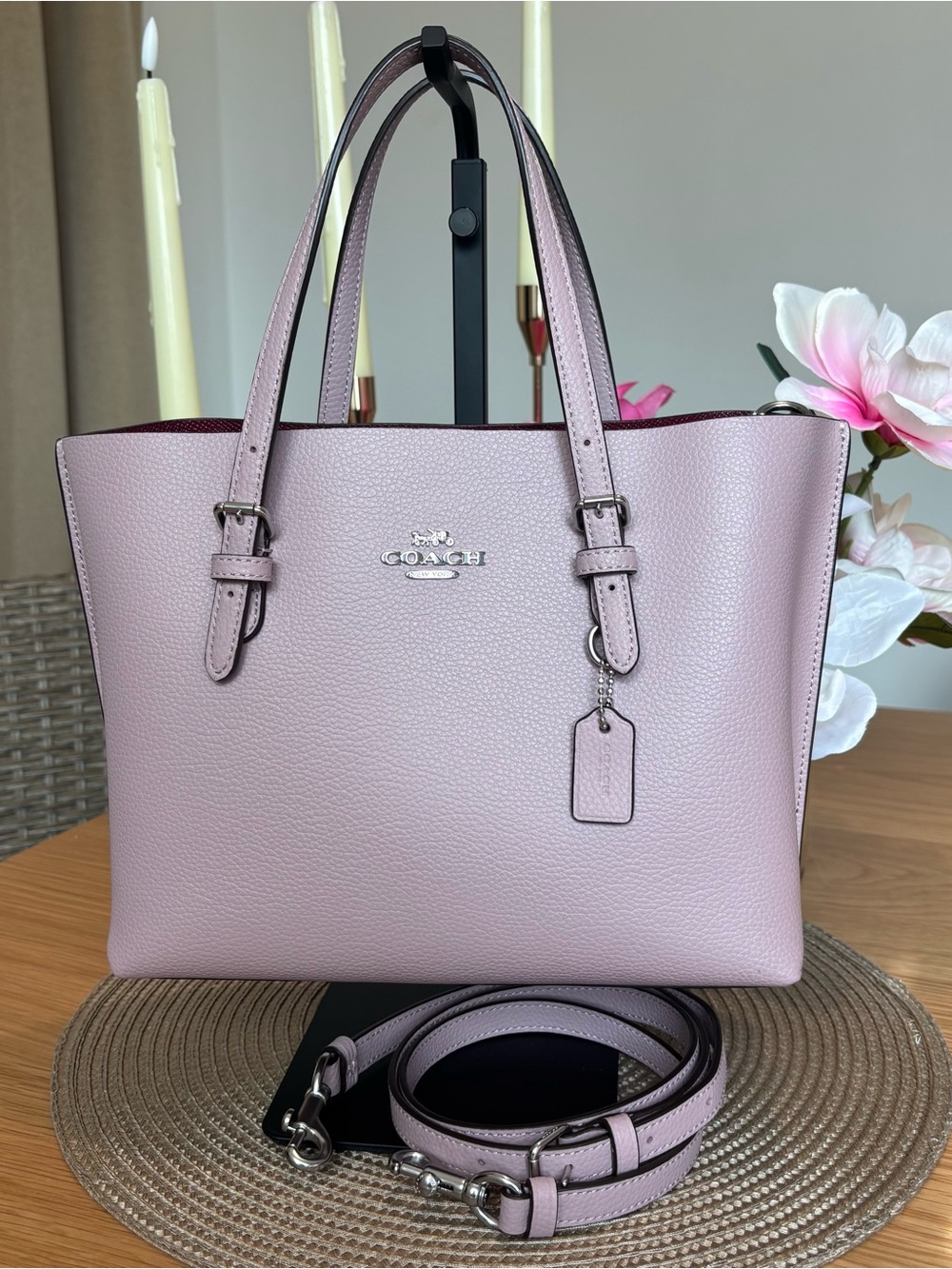 Coach Mollie Tote 25 Bag Ice Purple.